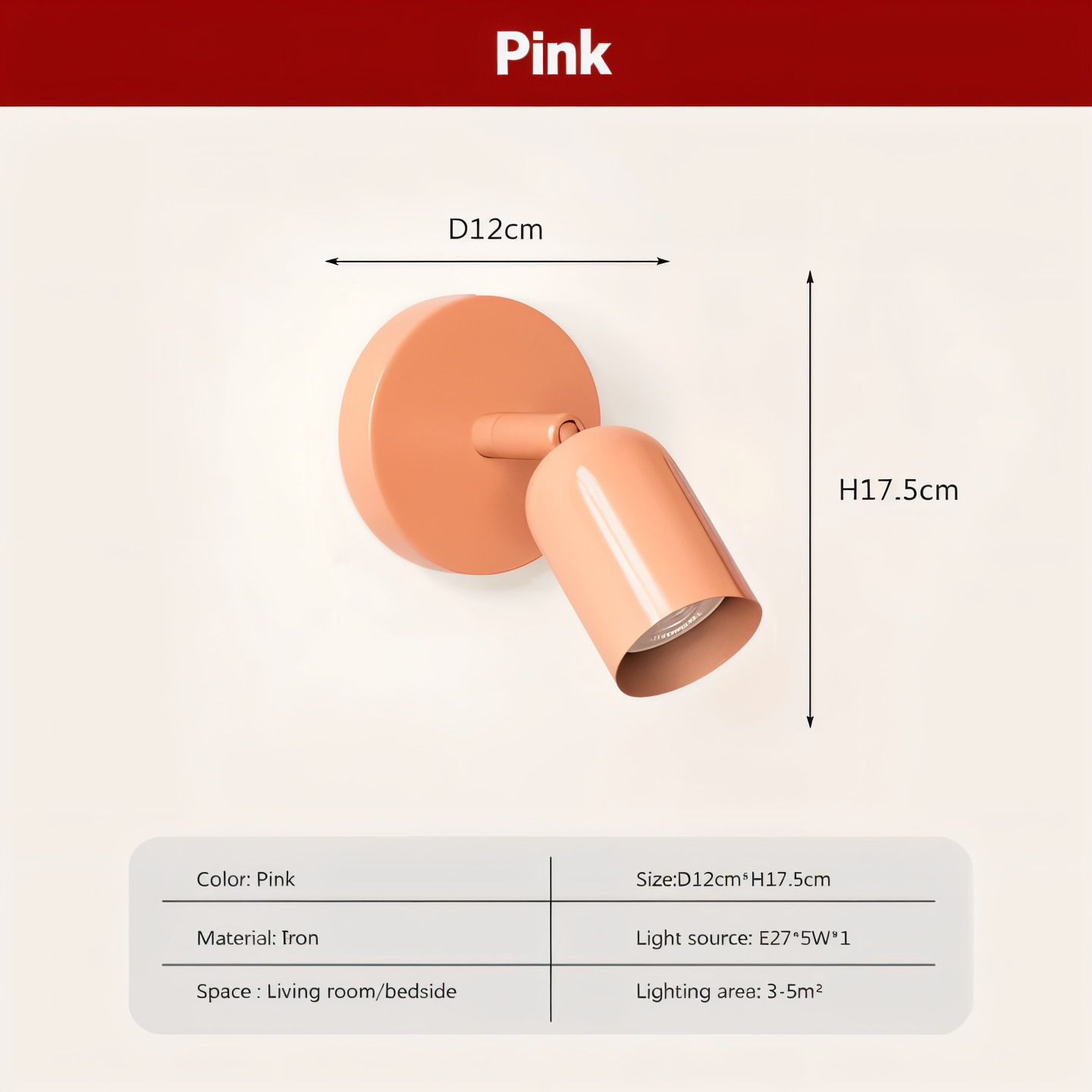 DownDazz – Färgglad Halvcylindrisk Vägglampa i Macaron-stil med LED-belysning