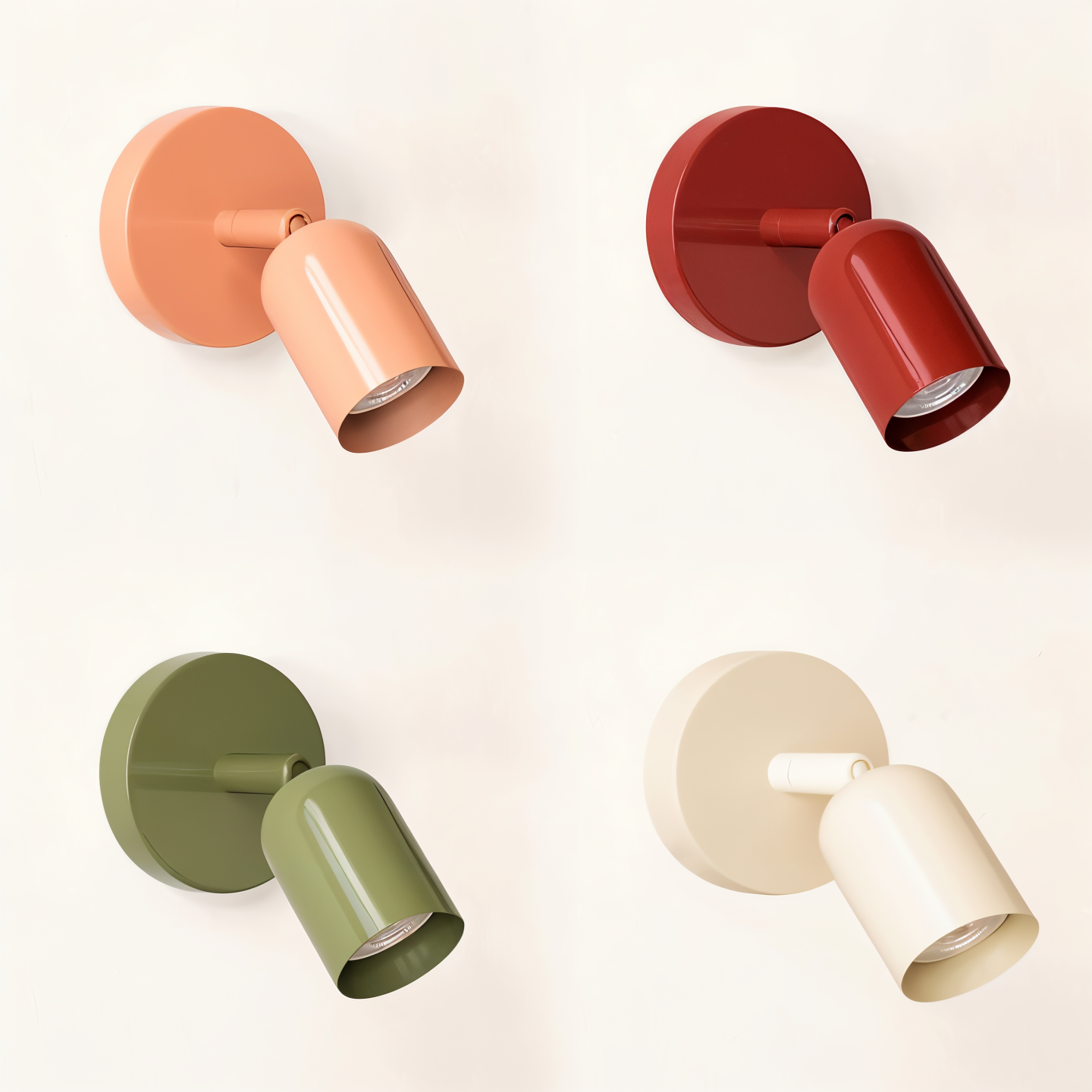 DownDazz – Färgglad Halvcylindrisk Vägglampa i Macaron-stil med LED-belysning