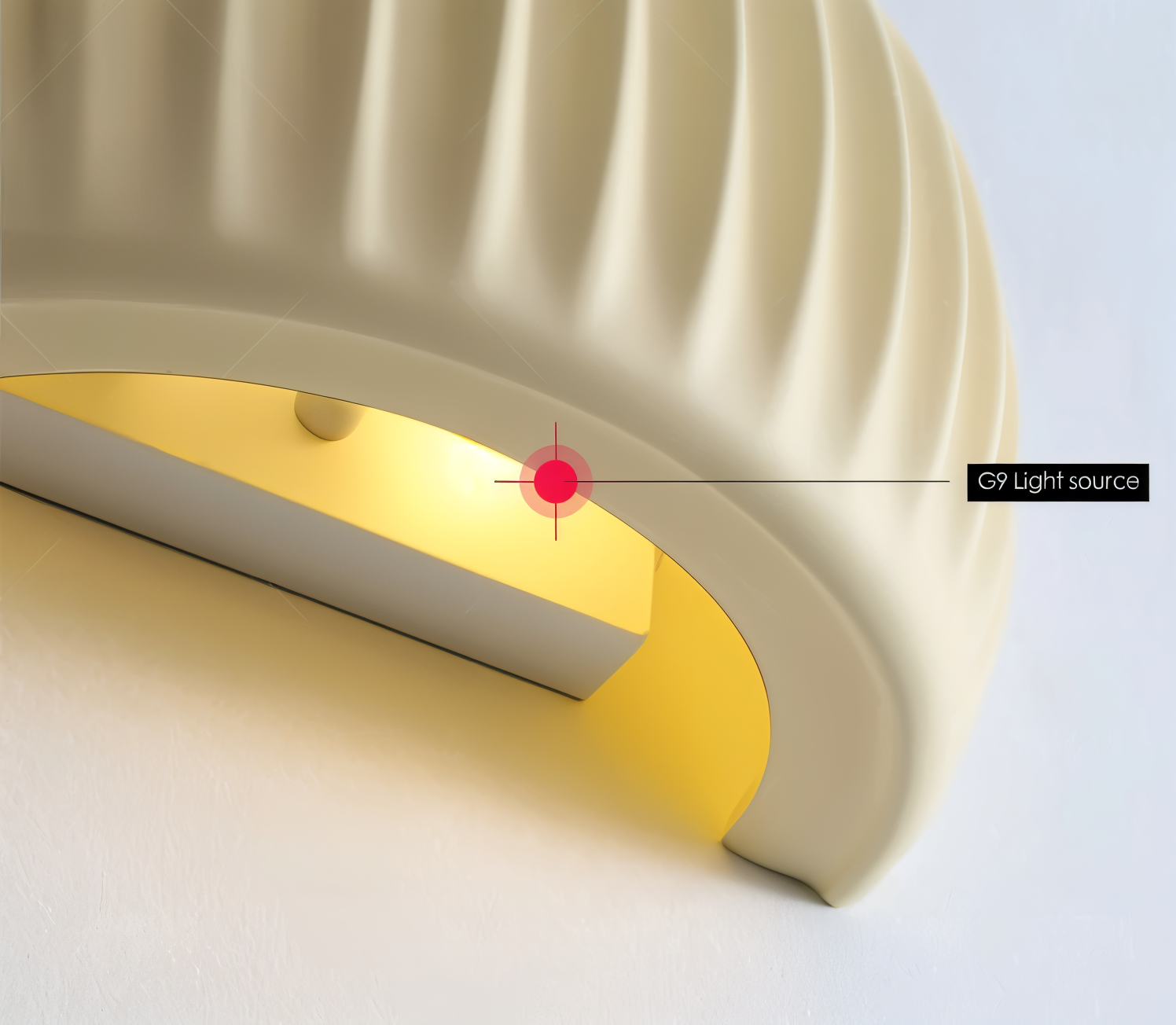 ColoraRib – Grön Ribbad Vägglampa i Harz med Macaron Design & Nordisk LED Belysning