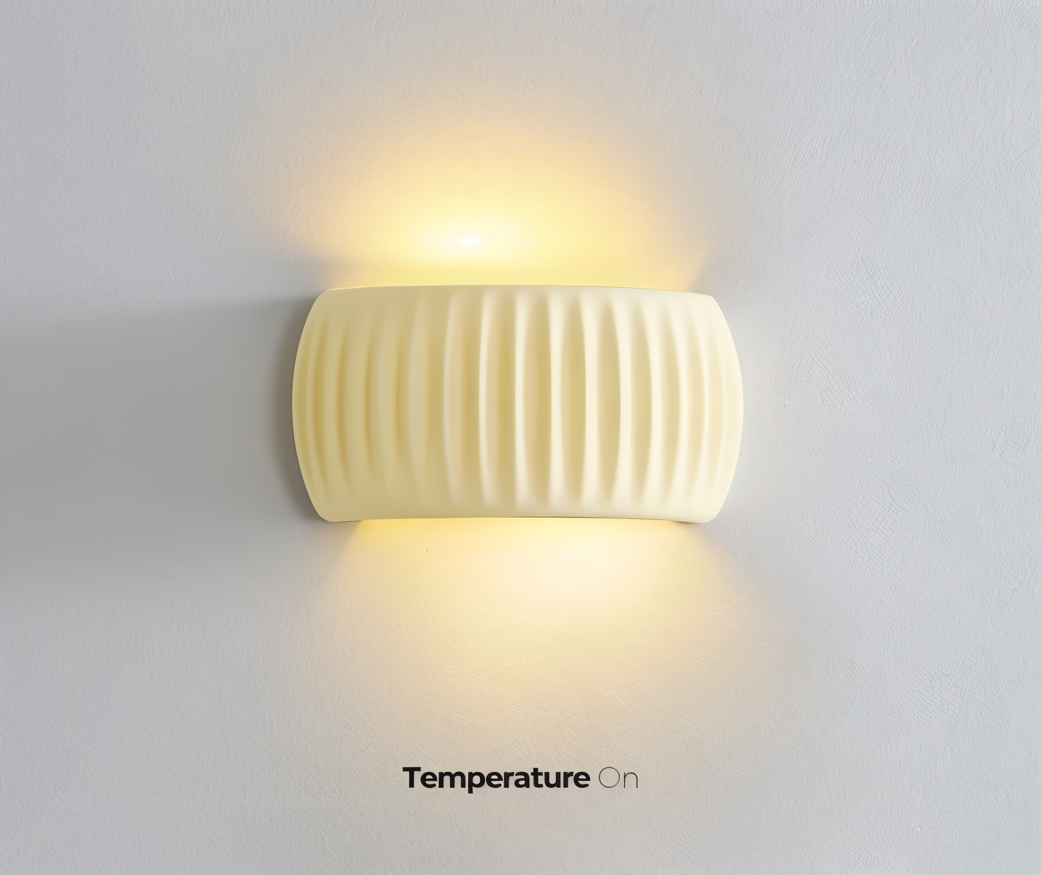 ColoraRib – Grön Ribbad Vägglampa i Harz med Macaron Design & Nordisk LED Belysning