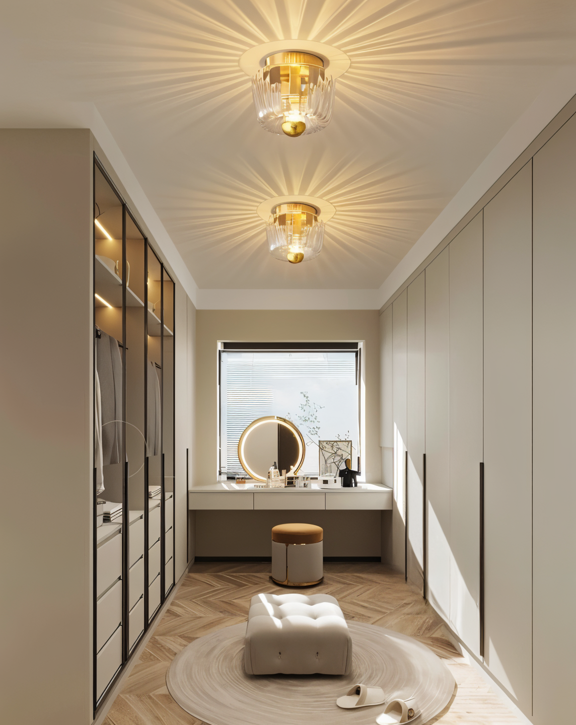 KnobRay – Vägglampa i Ribbadt Glas med Bauhaus Design