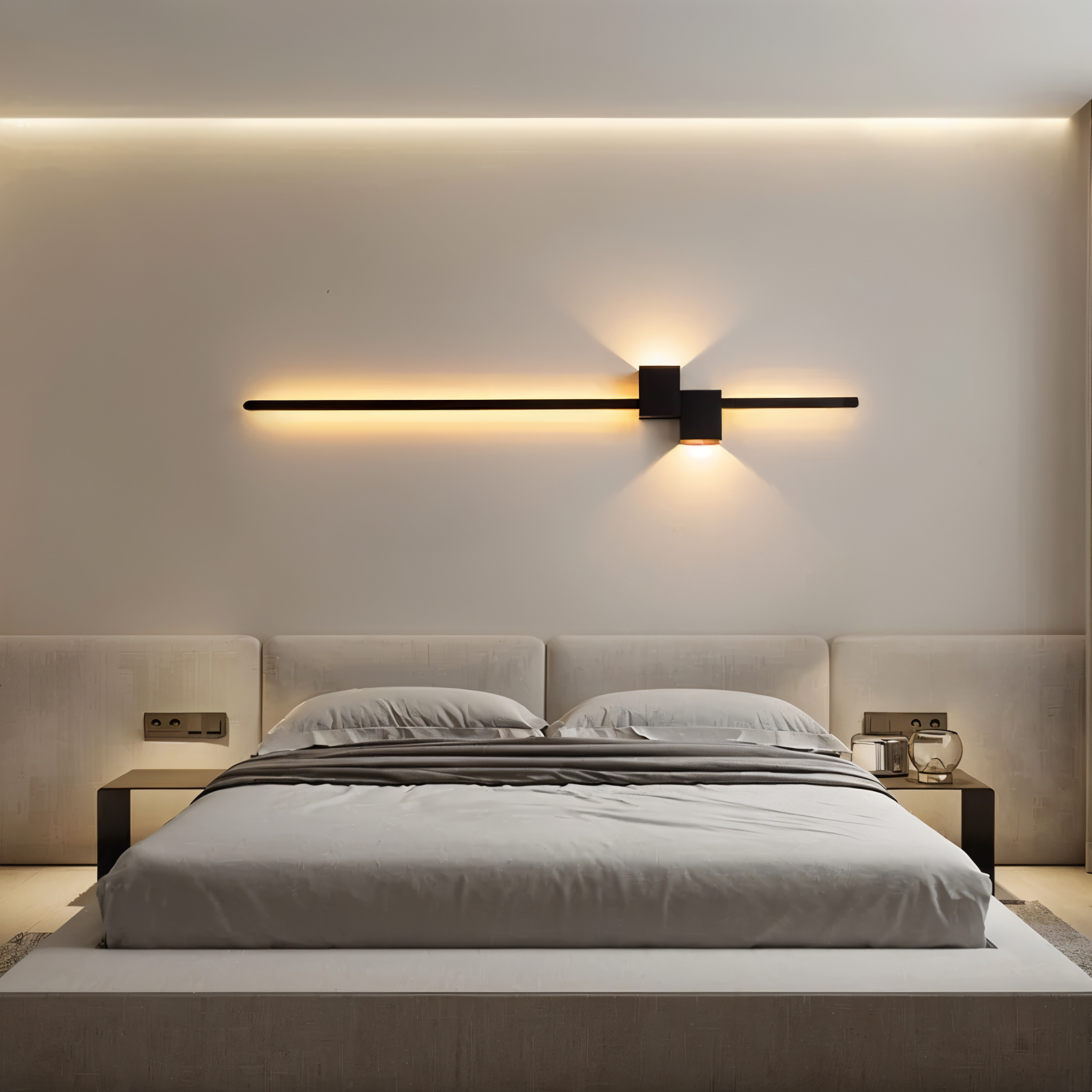 LinéaLux – Minimalistisk Svart LED Vägglampa i Modern Lång Design