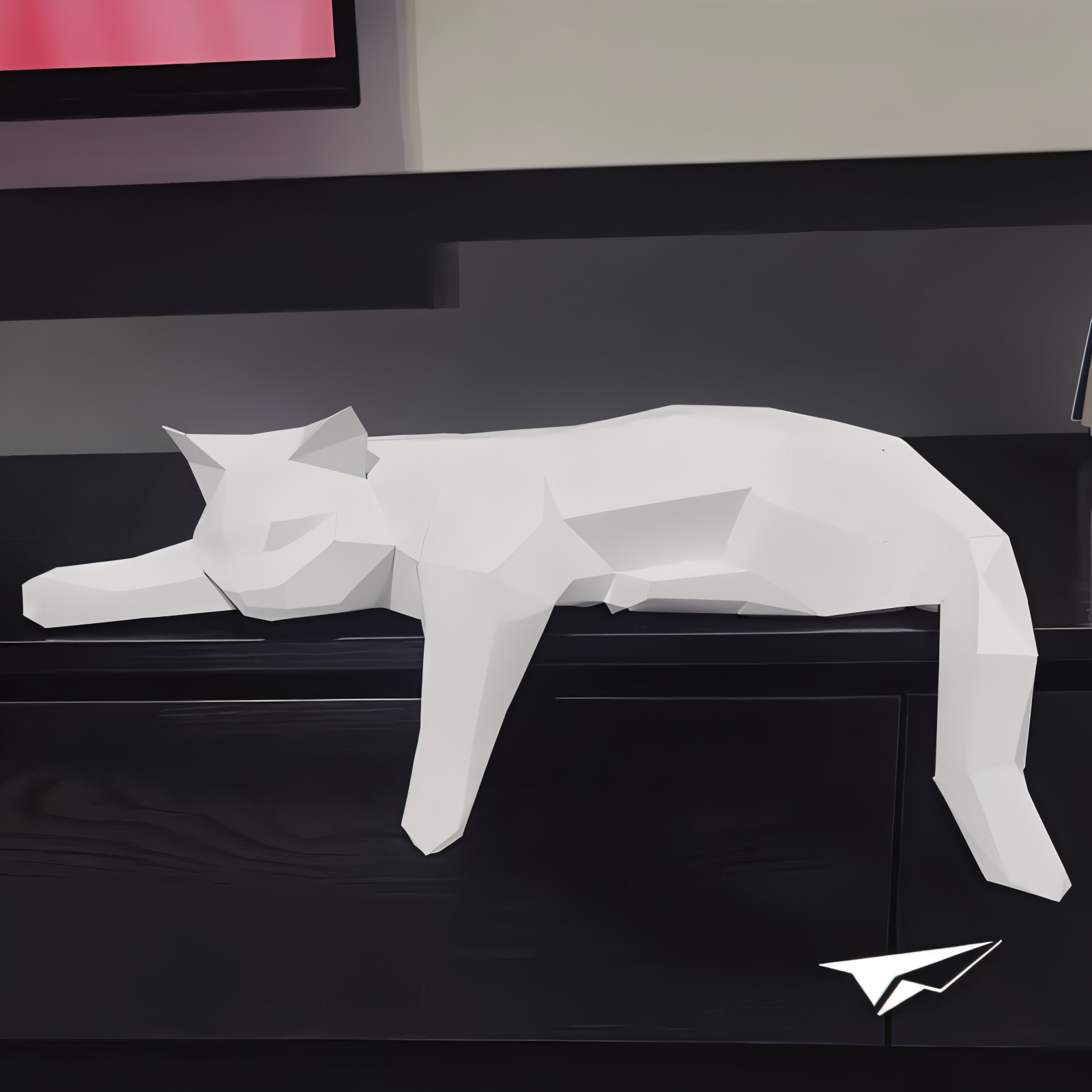 OriKat DIY – Modern 3D-Origamikatt för Kreativ Inredning