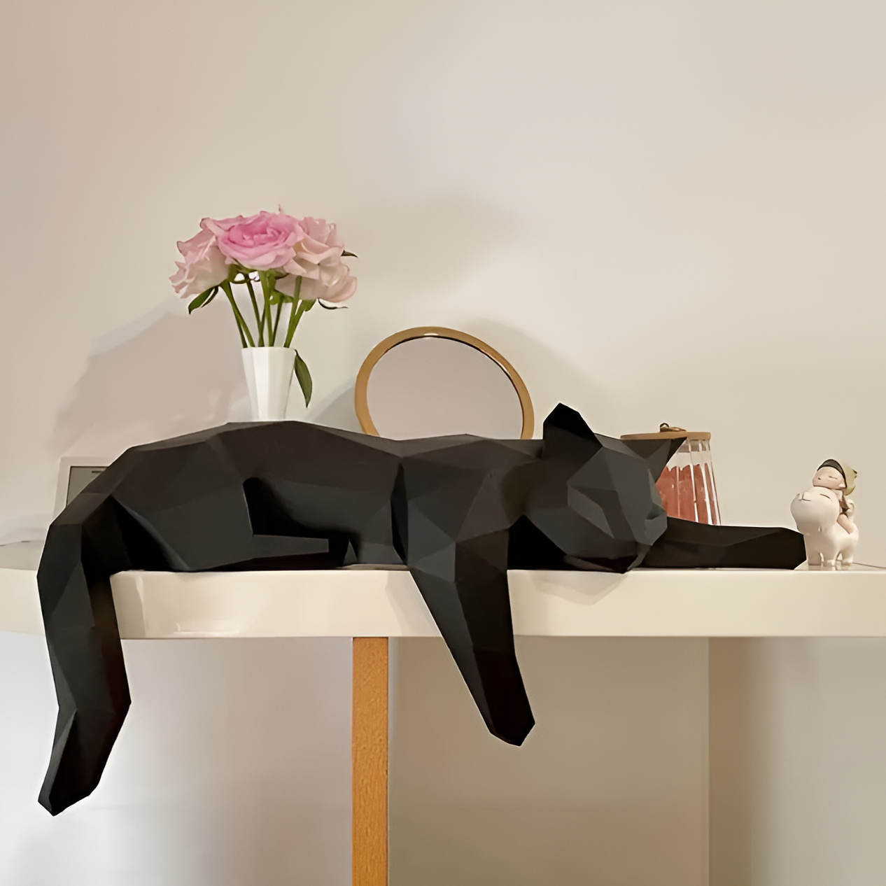 OriKat DIY – Modern 3D-Origamikatt för Kreativ Inredning