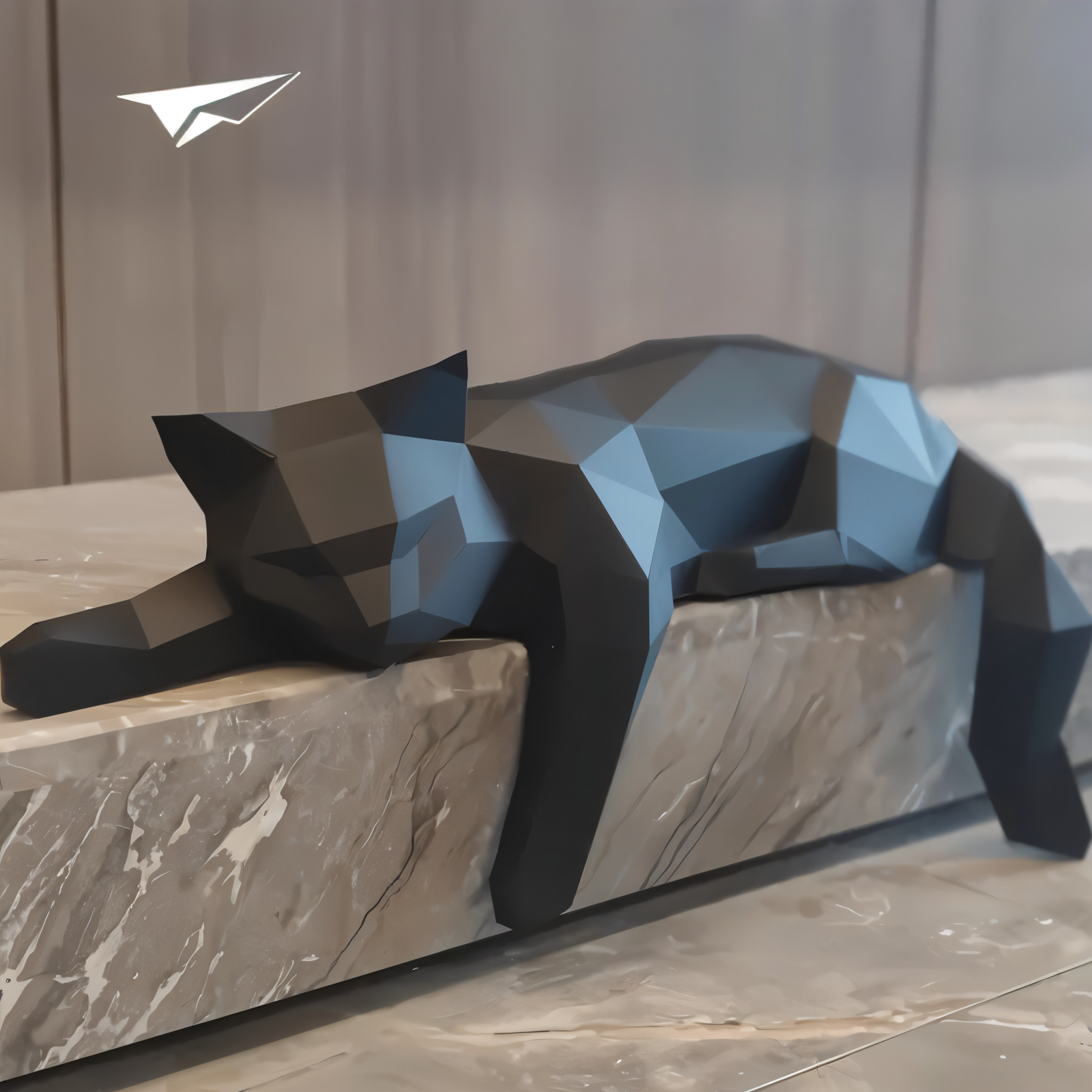 OriKat DIY – Modern 3D-Origamikatt för Kreativ Inredning