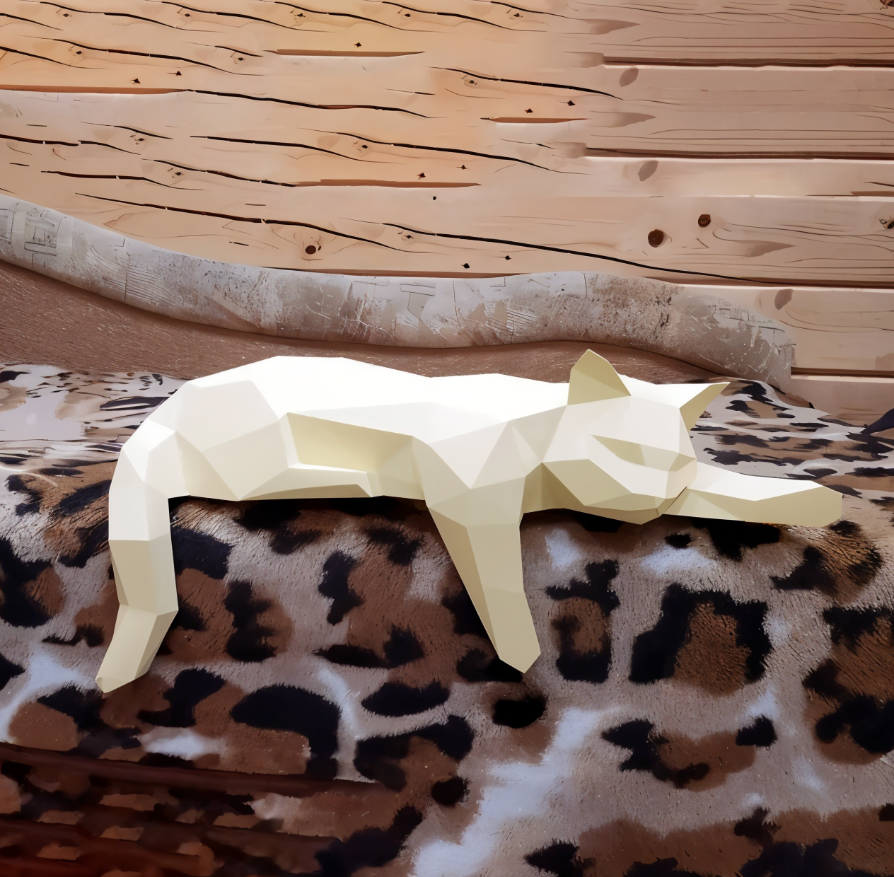 OriKat DIY – Modern 3D-Origamikatt för Kreativ Inredning