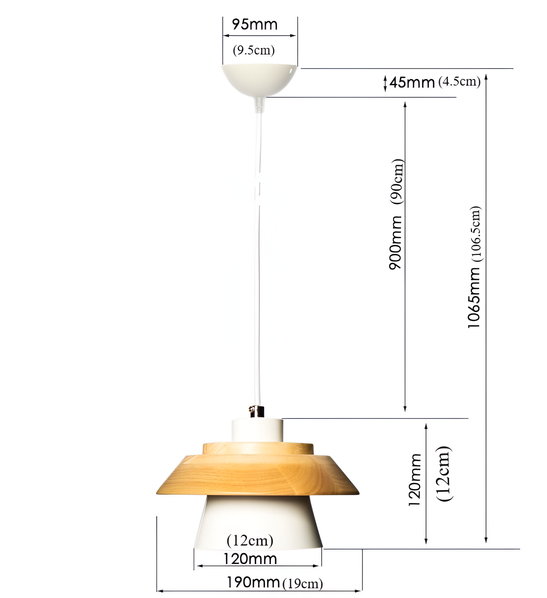 NordWood – Skandinavisk Pendellampa i Trä och Metall med Macaronfärger