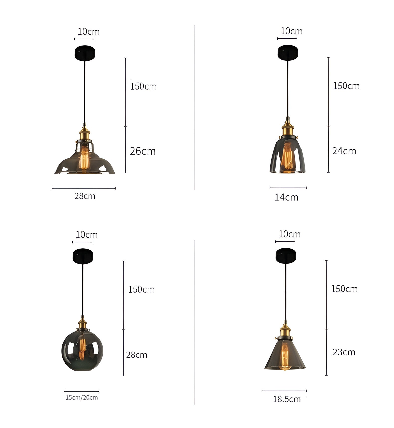 Smokura – Vintage Taklampa i Rökt Glas med Industriell Elegans
