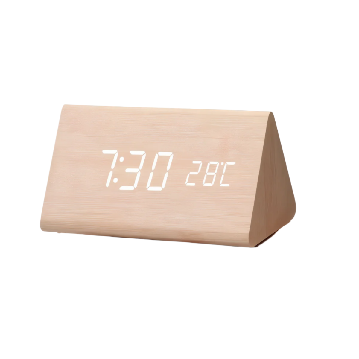 WakeyWood – Modern LED-Väckarklocka med Digital Display
