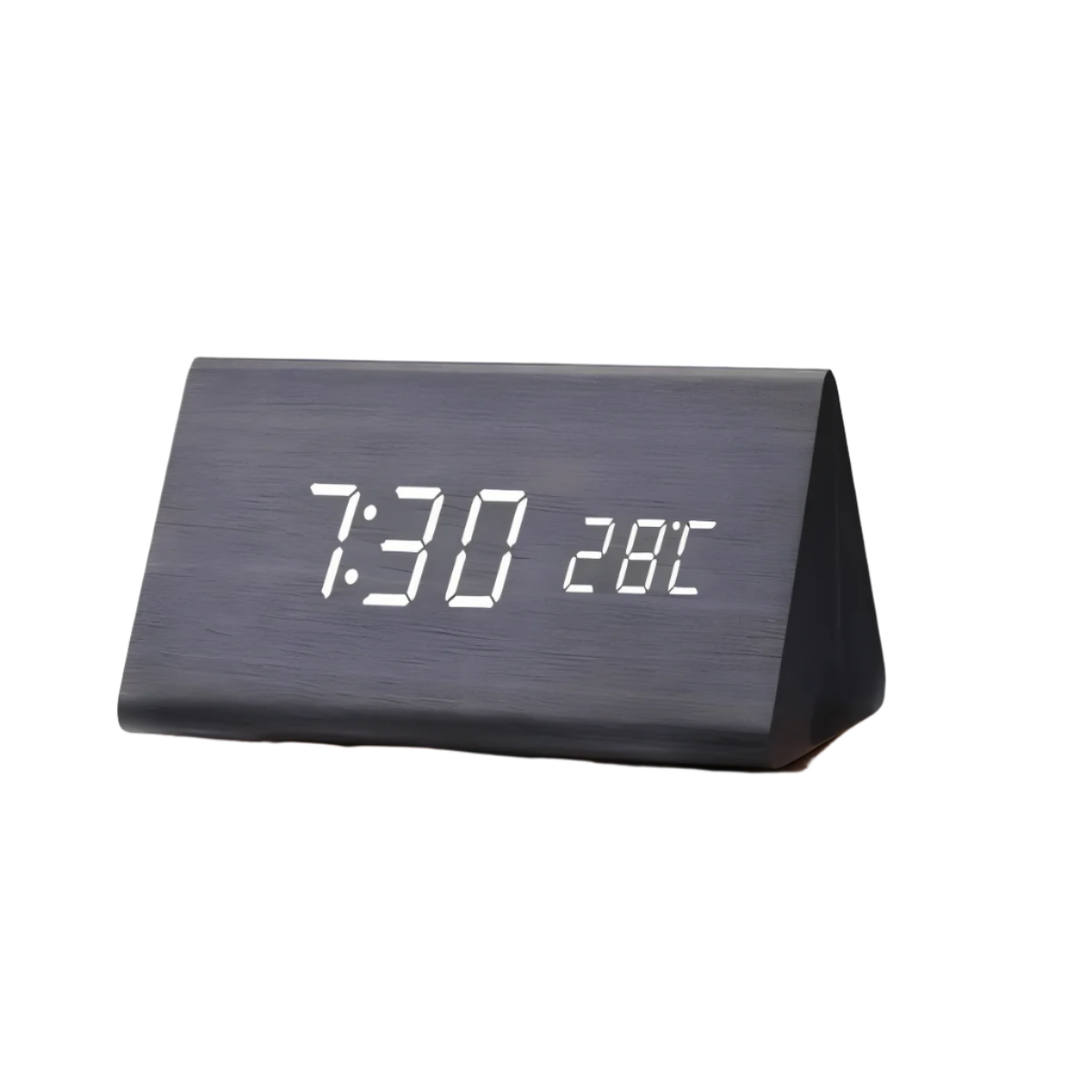 WakeyWood – Modern LED-Väckarklocka med Digital Display