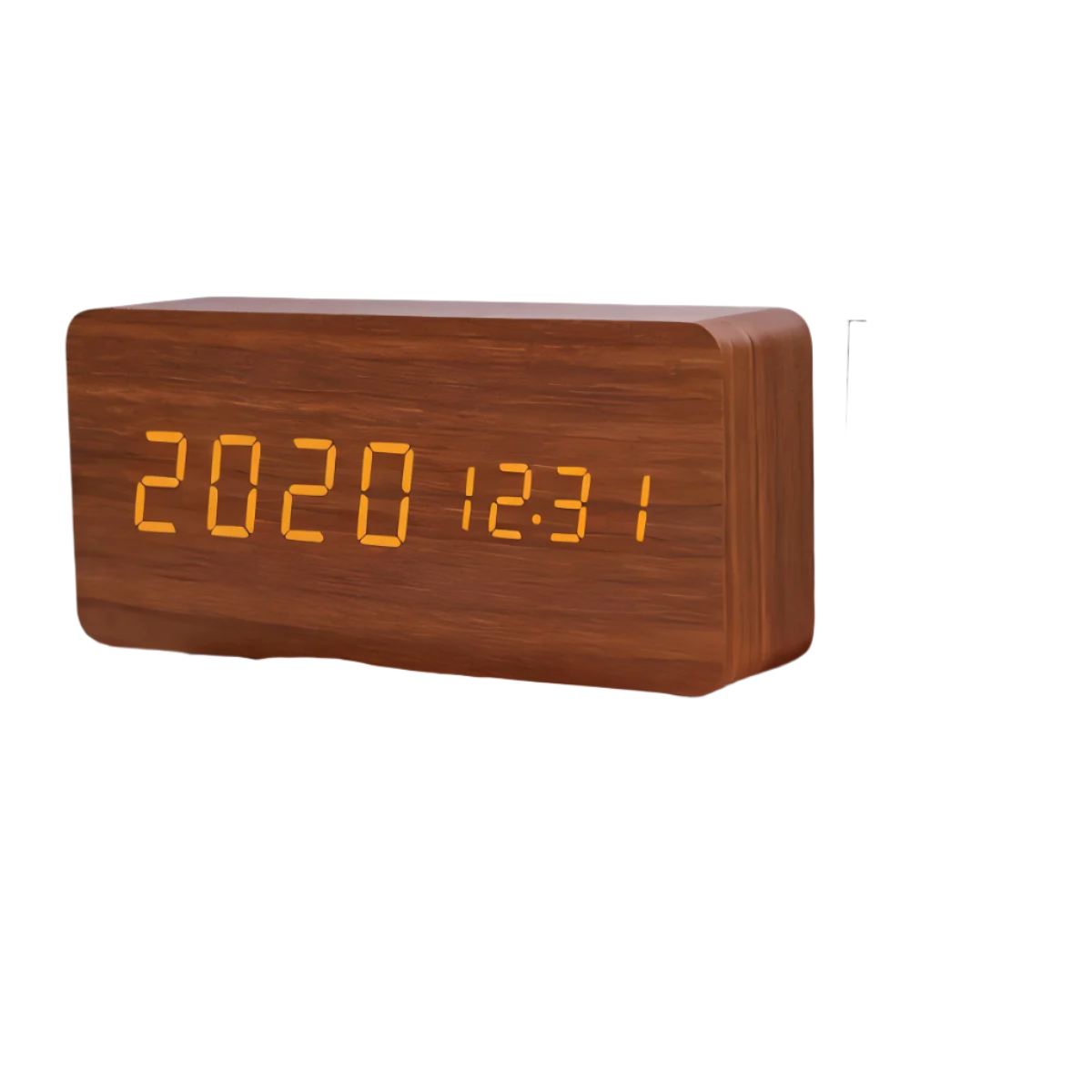 WakeyWood – Modern LED-Väckarklocka med Digital Display