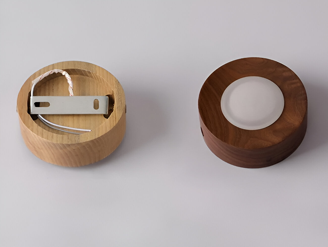 WoodSpot – LED Taklampa i Valnötsträ med Modern Spotlightdesign