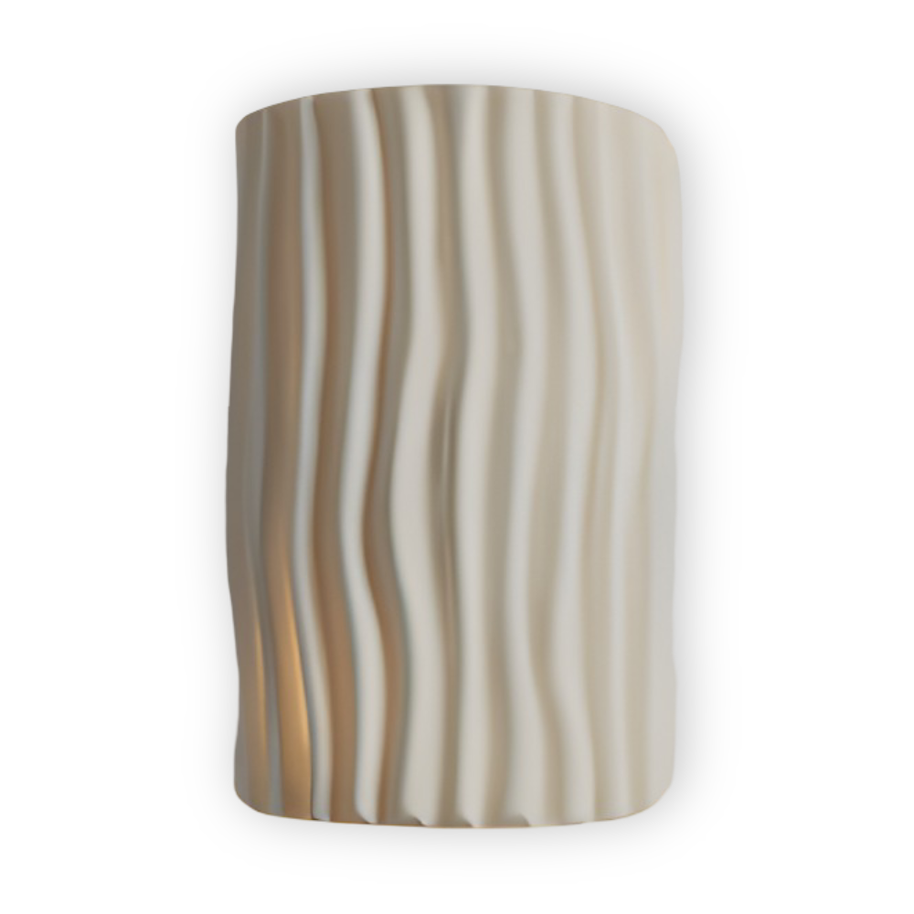 HuePleat – Kurvig Plisserad Vägglampa i Resin med Upp- och Nedåtriktad LED-belysning