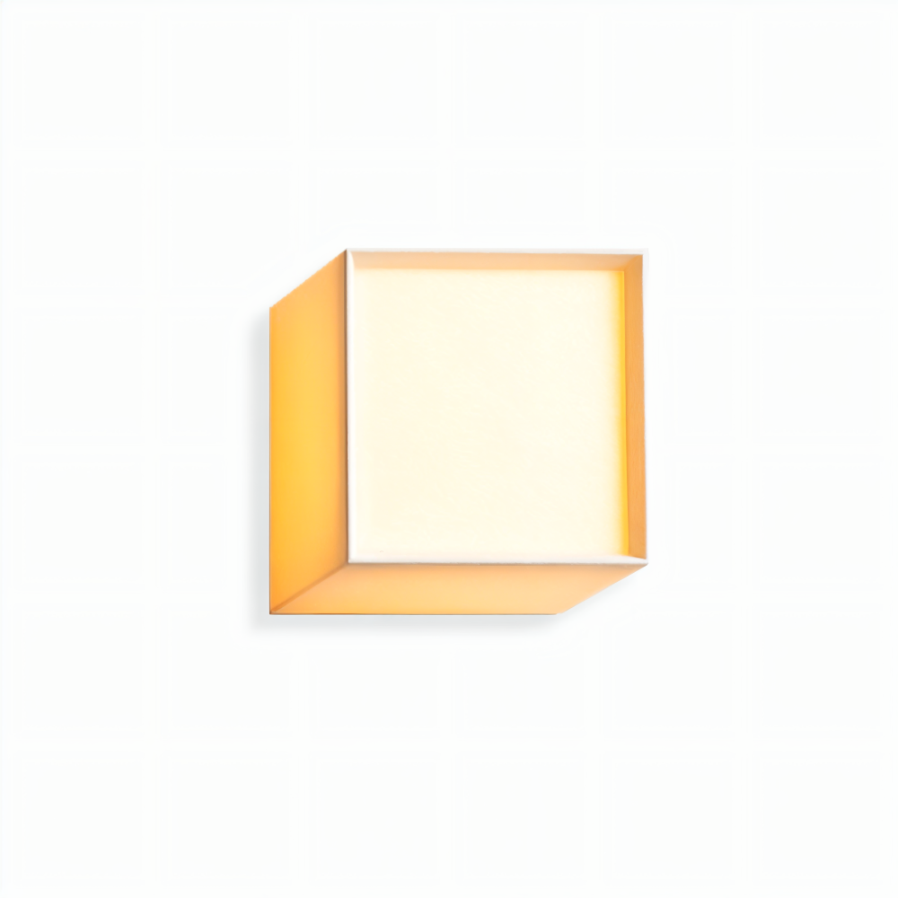 ZenWeave – Vägglampa i Tyg med Japansk Kvadratisk Design och Integrerad LED