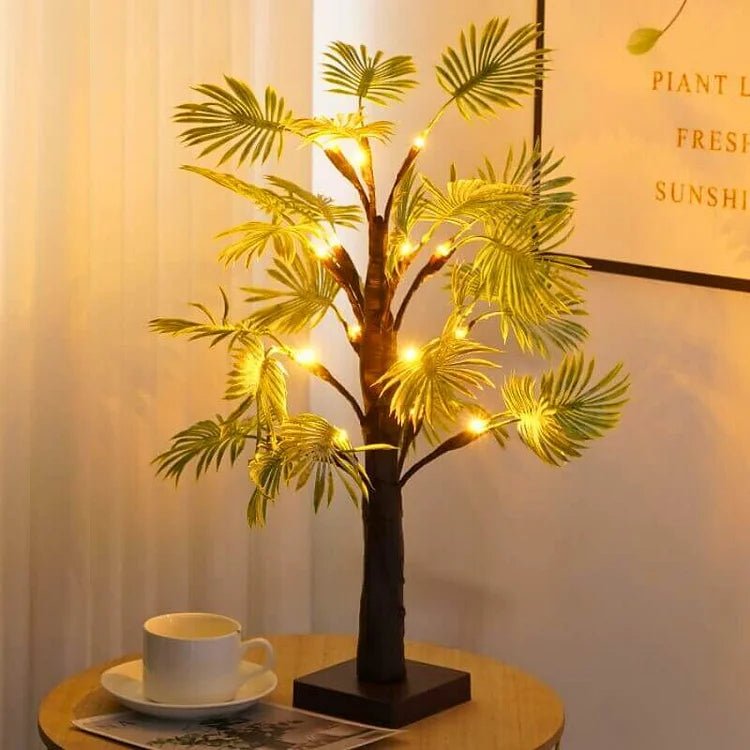 PalmGleam – Julinspirerad LED-palmbladslampa med varm belysning