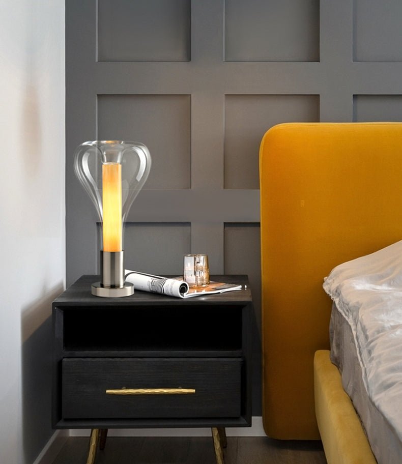 LavaGlow – Stämningsfull bordslampa med LED-belysning och kreativ glasdesign