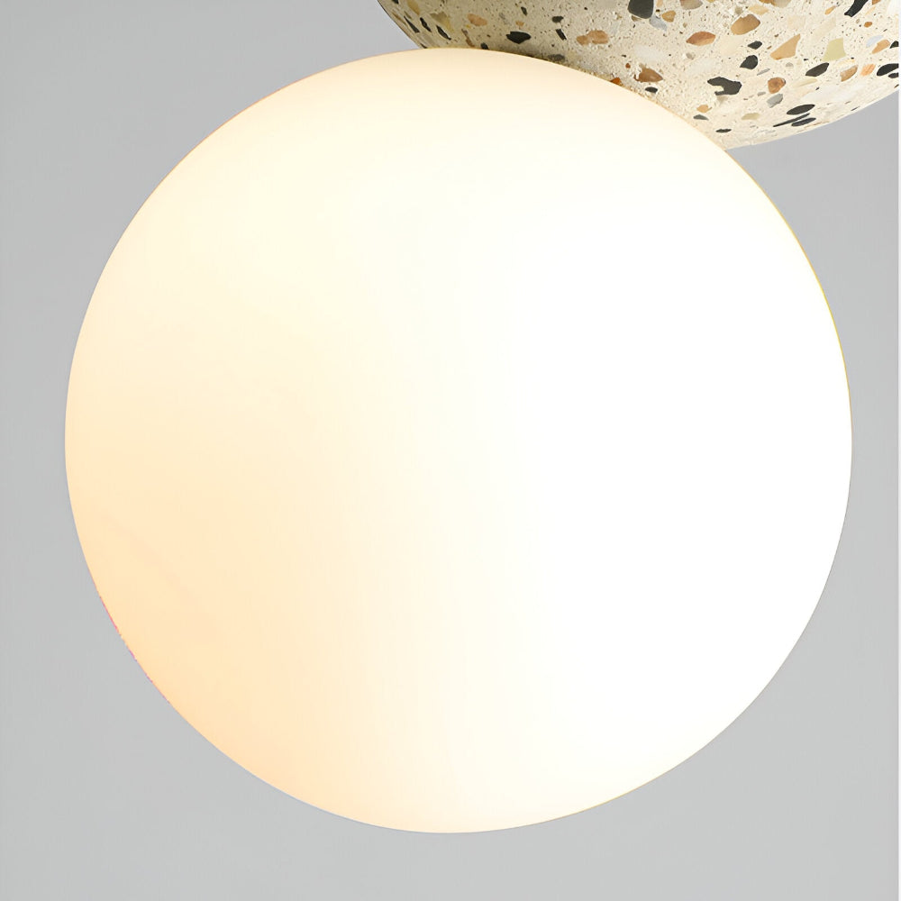 Glasora – Dubbelskulpterad Pendellampa i Glas och Metall