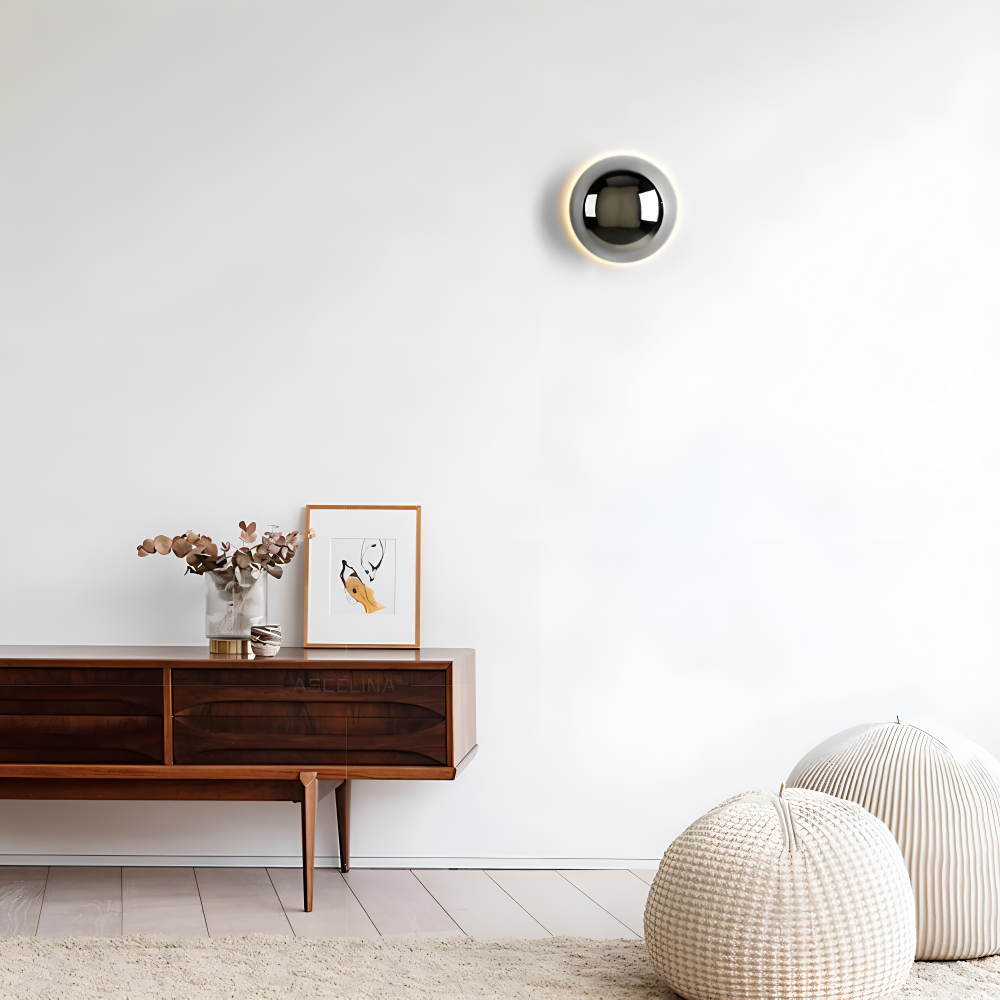 LumiCircle – Modern Rund Vägglampa i Järn med Energieffektiv LED-belysning