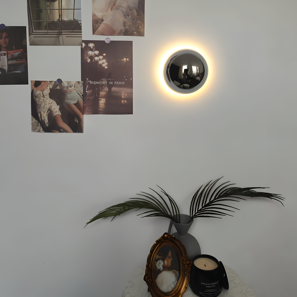 LumiCircle – Modern Rund Vägglampa i Järn med Energieffektiv LED-belysning