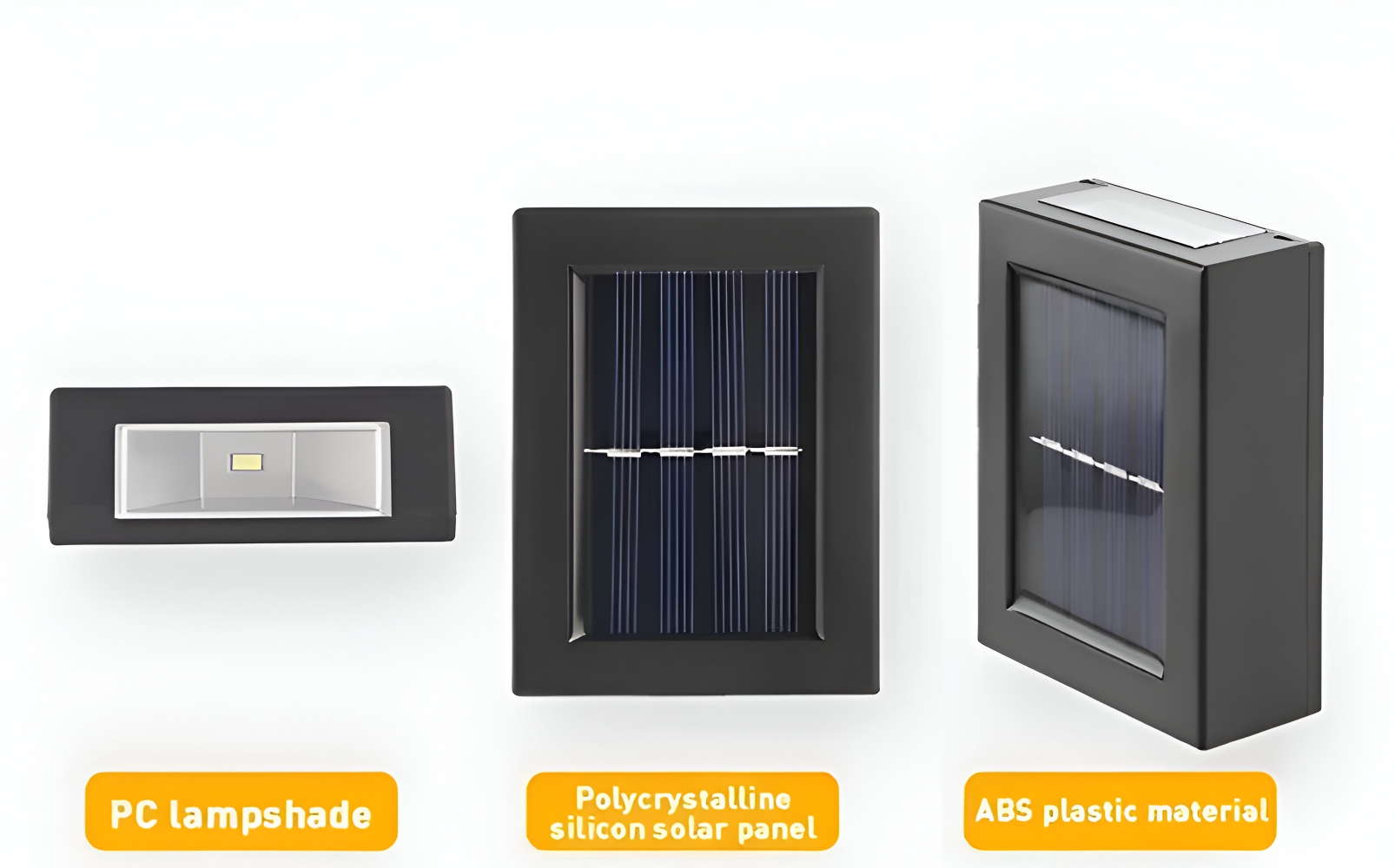 LumiSun – Solenergi Vägglampa med Dubbel Ljusspridning | Vattentät Utomhusbelysning LED IP65