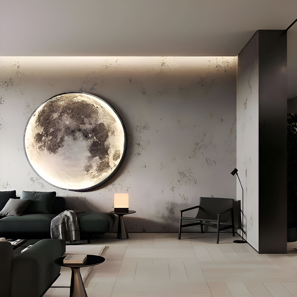 MoonAura – Dimbar 3D-Månevägglampa med Realistisk Ljusdesign
