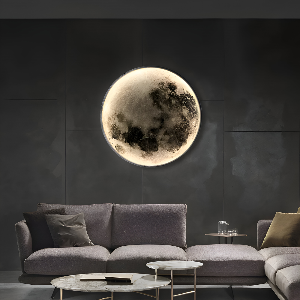 MoonAura – Dimbar 3D-Månevägglampa med Realistisk Ljusdesign