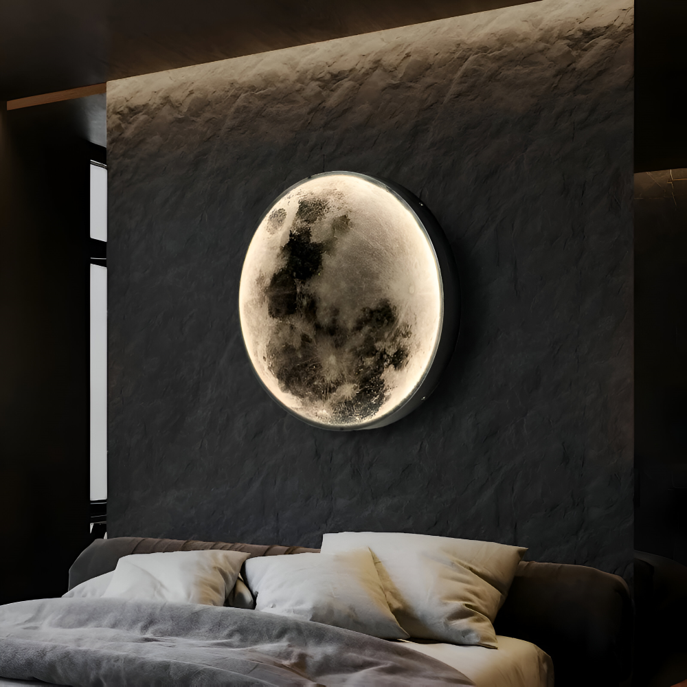 MoonAura – Dimbar 3D-Månevägglampa med Realistisk Ljusdesign