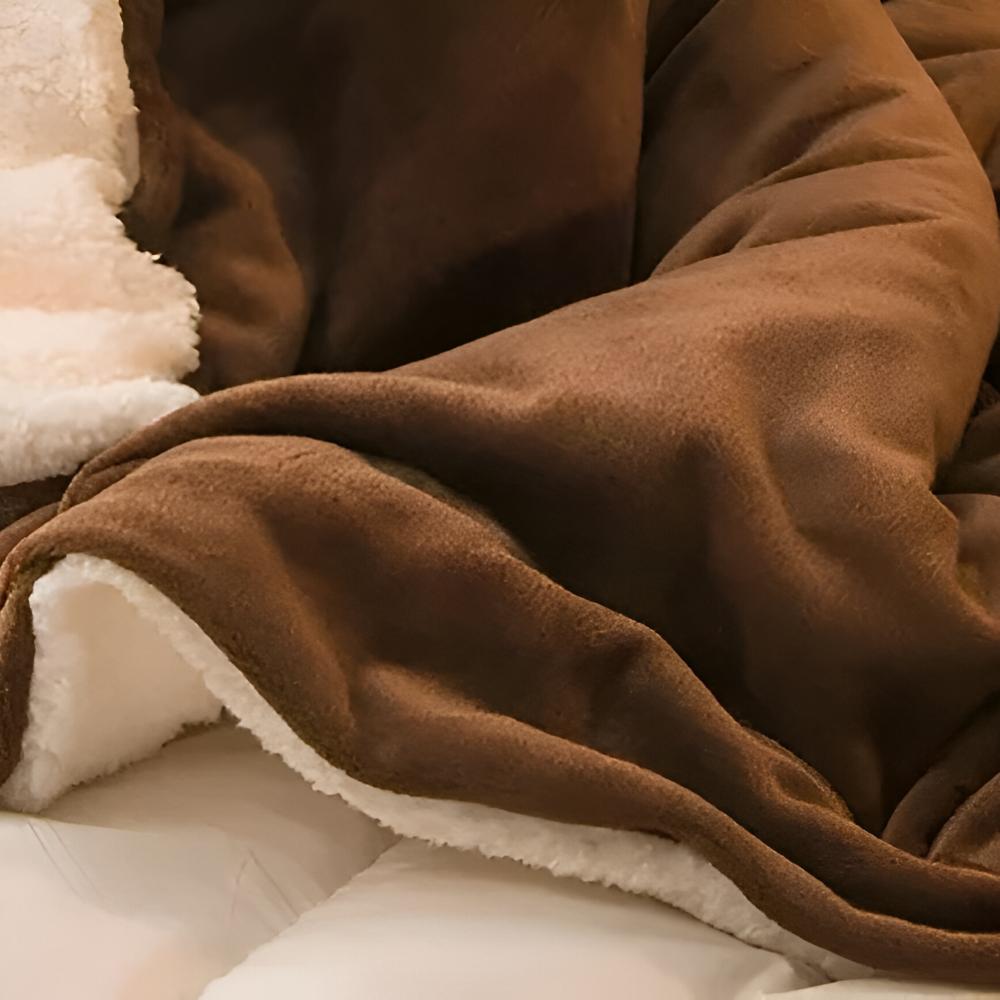 FrostNest Plaid – Dubbelsidig Flanell & Fleece med Dragkedja