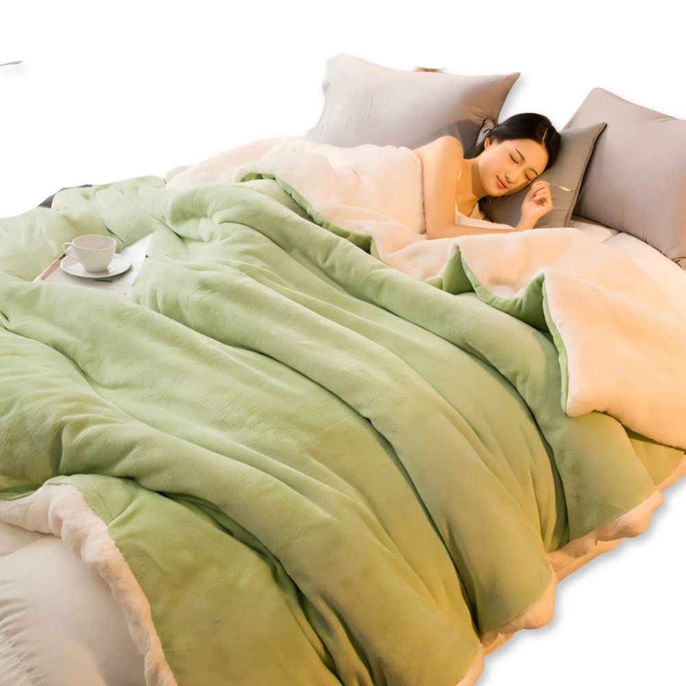 FrostNest Plaid – Dubbelsidig Flanell & Fleece med Dragkedja