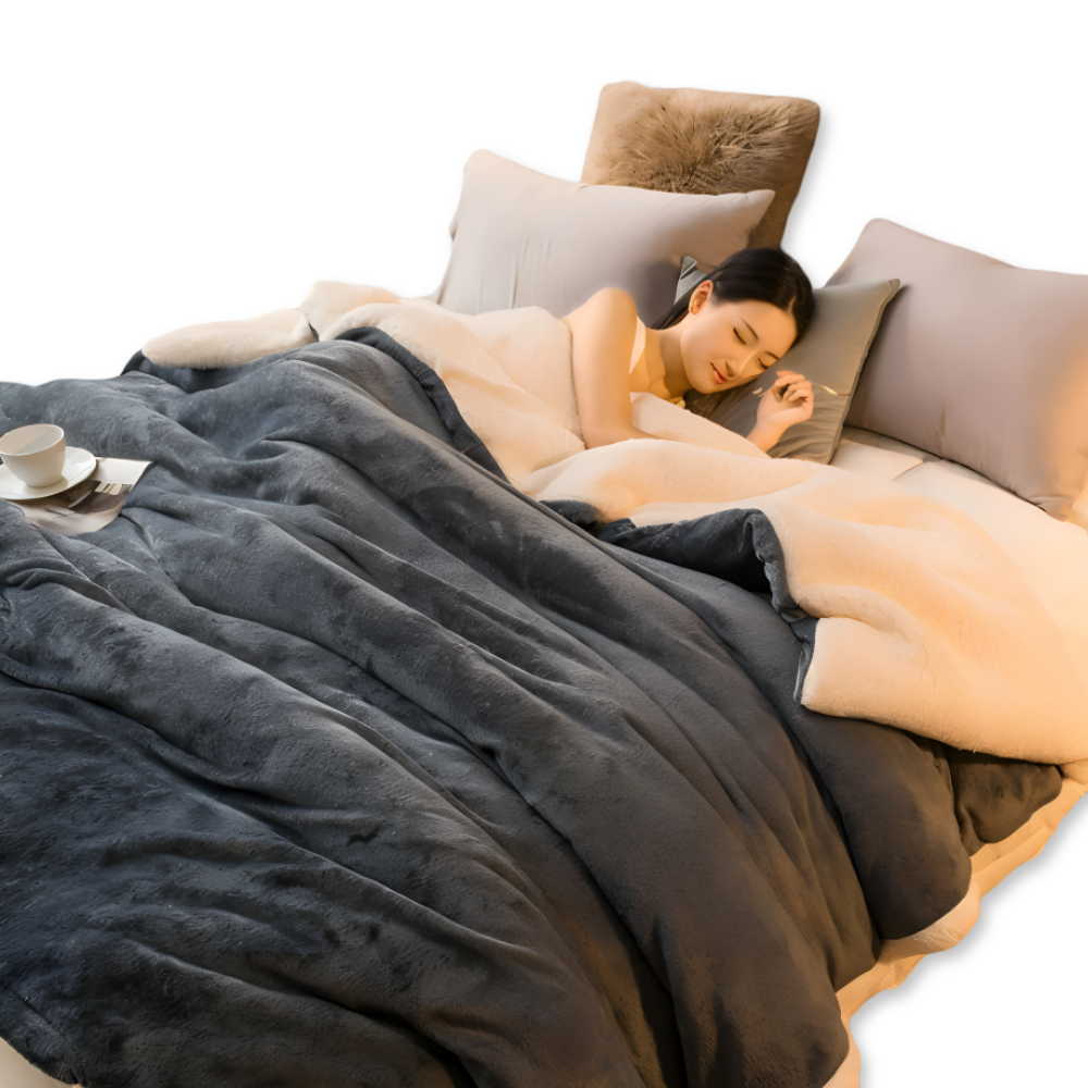 FrostNest Plaid – Dubbelsidig Flanell & Fleece med Dragkedja