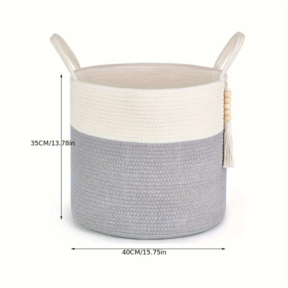 BohoWeave – Makramé Förvaringskorg i Bomull