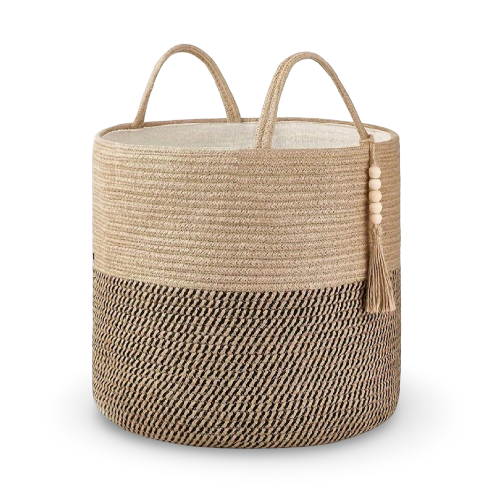 BohoWeave – Makramé Förvaringskorg i Bomull