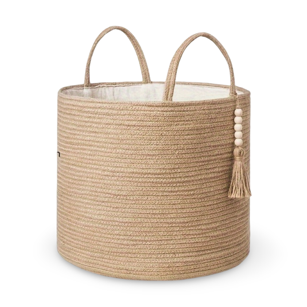 BohoWeave – Makramé Förvaringskorg i Bomull