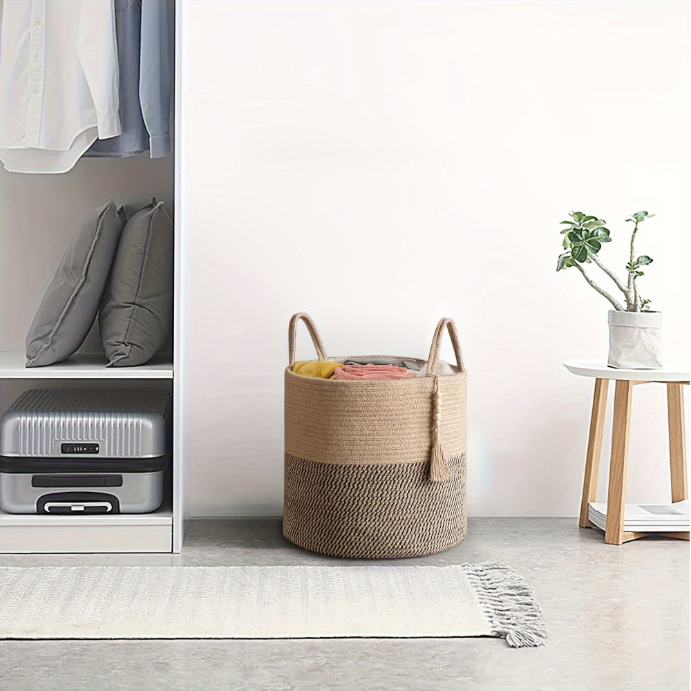 BohoWeave – Makramé Förvaringskorg i Bomull