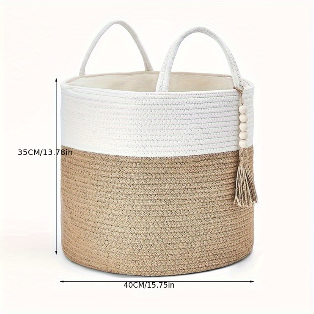 BohoWeave – Makramé Förvaringskorg i Bomull