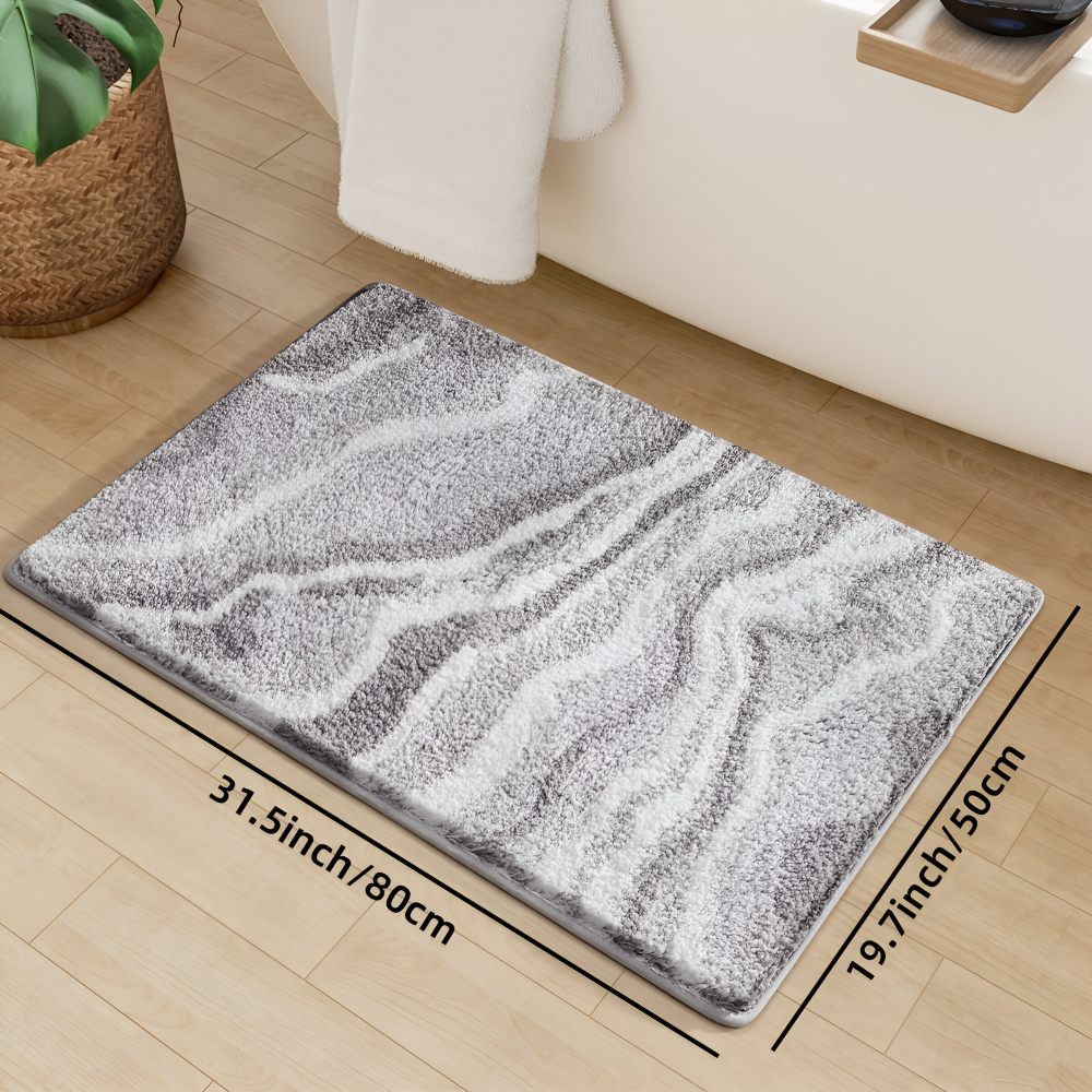 Marbella – Mjuk Badmatta i Marmorlook med Halksäker Undersida
