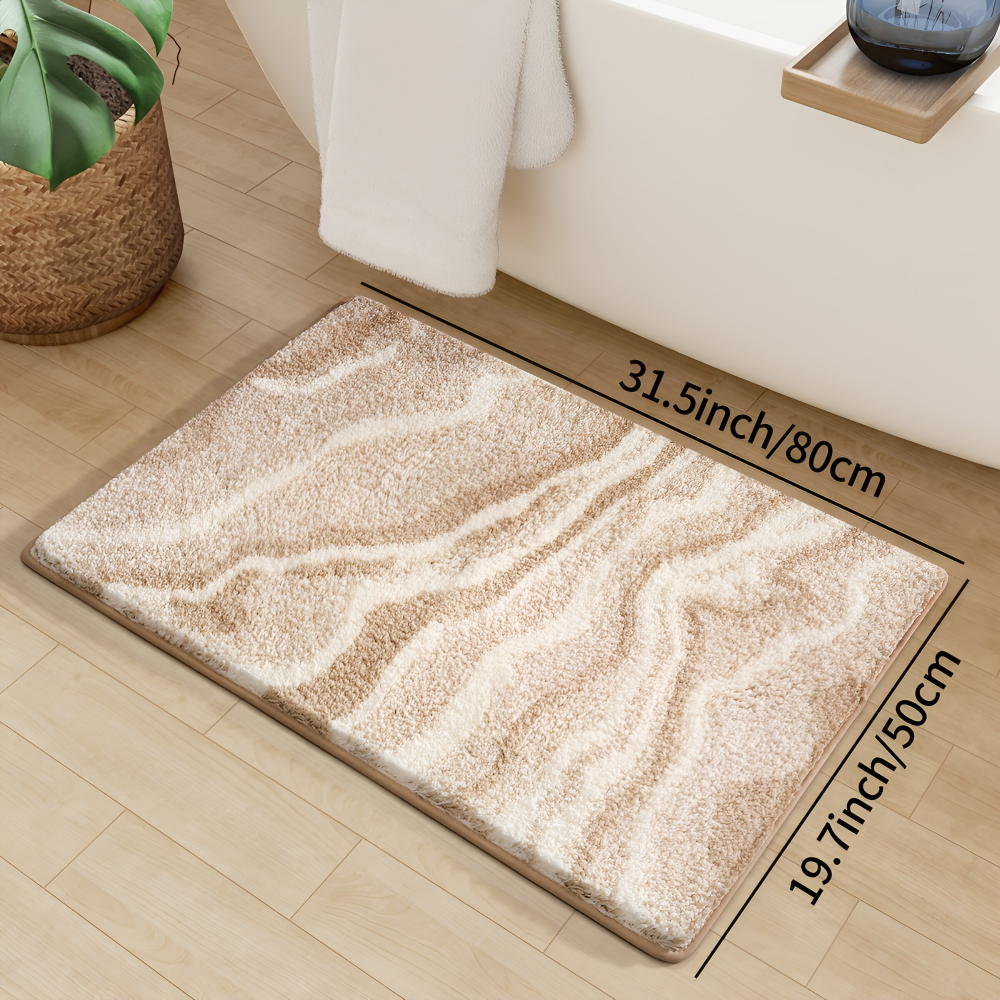 Marbella – Mjuk Badmatta i Marmorlook med Halksäker Undersida