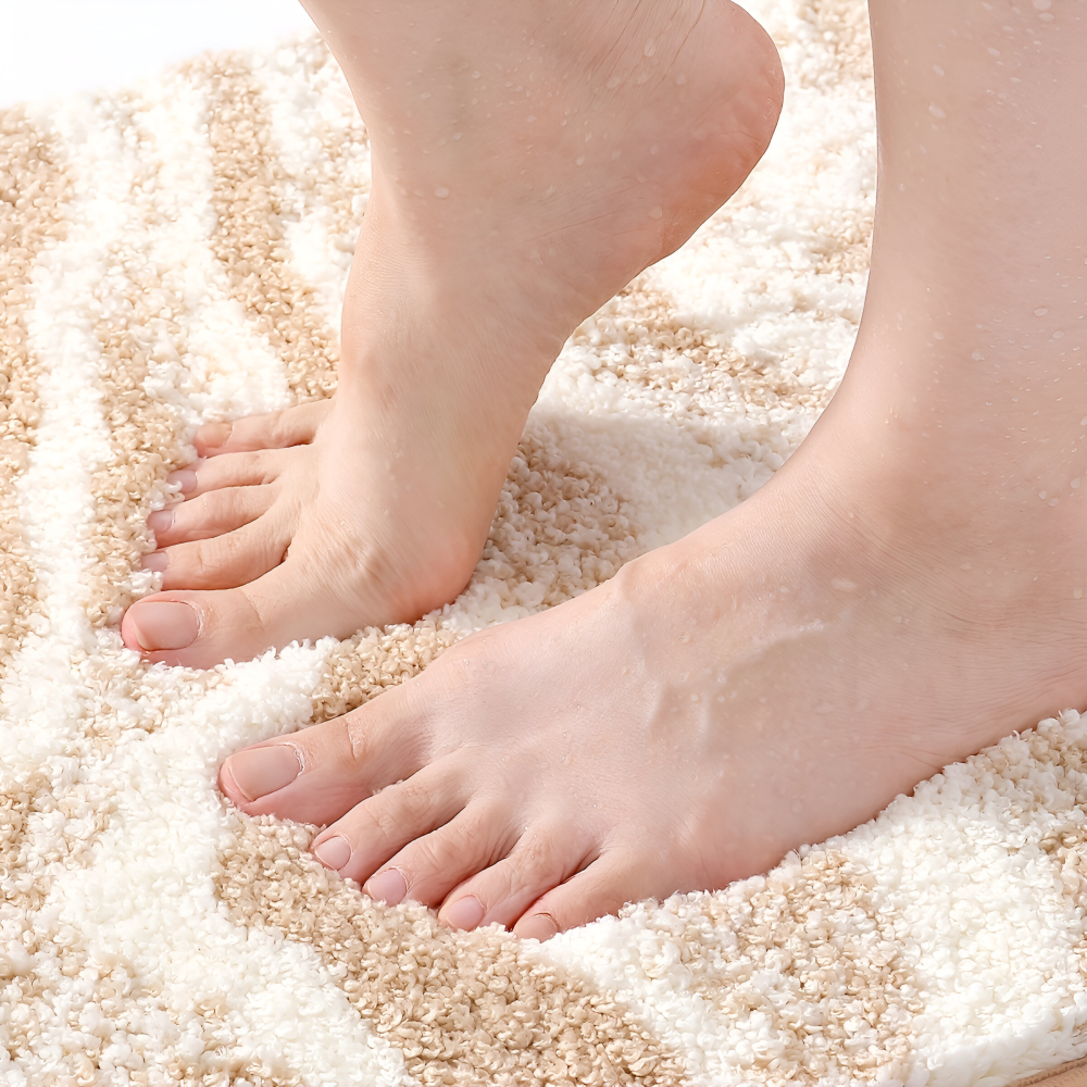 Marbella – Mjuk Badmatta i Marmorlook med Halksäker Undersida