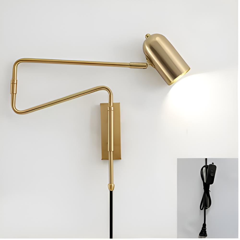 SwingLite – Modern Vägglampa med Justerbar Svängarm i Skandinavisk Design