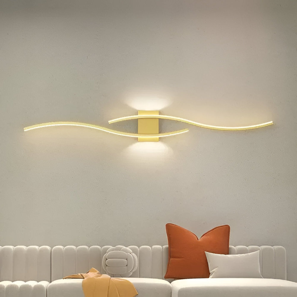WaveLume – Modern LED Vägglampa med Elegant Vågdesign