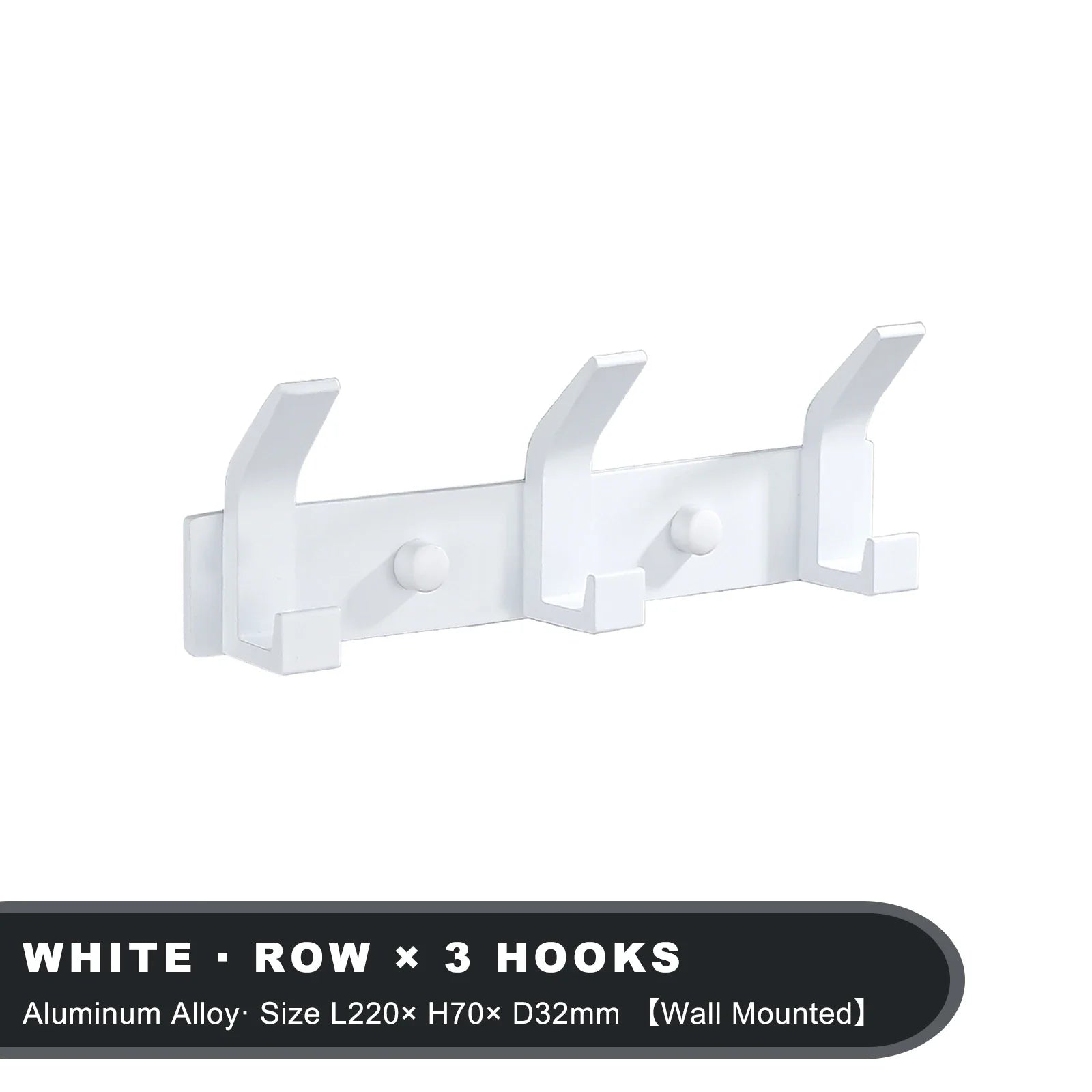 Modern Svart Väggkrok i Aluminium – Stilren & Slitstark Förvaring