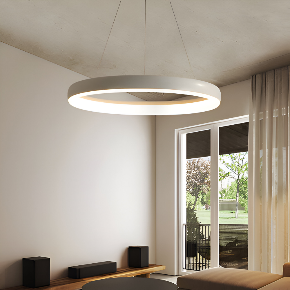 CircaLume – Minimalistisk Rund LED Pendellampa i Svart & Vit
