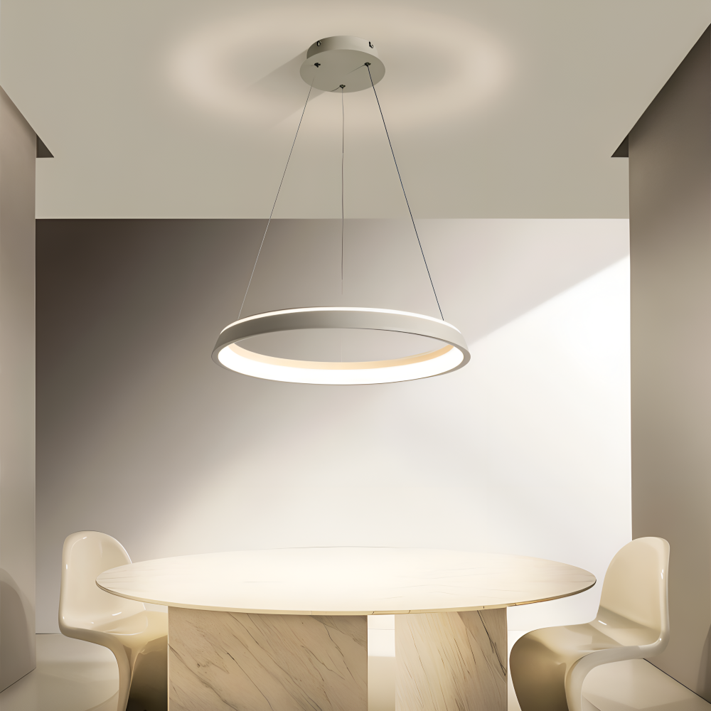 CircaLume – Minimalistisk Rund LED Pendellampa i Svart & Vit