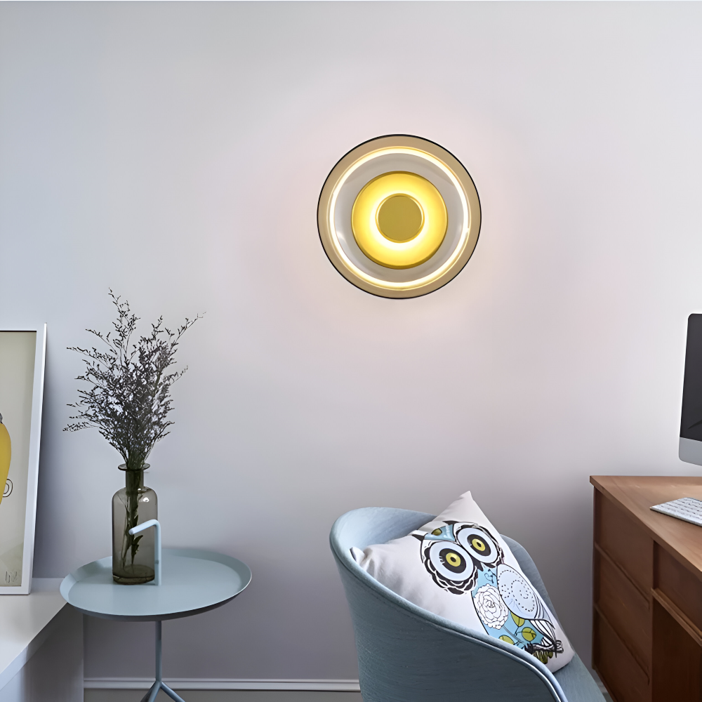 NordBowl – Rund Skandinavisk Vägglampa i Glas & Aluminium | Modern Nordic LED Väggbelysning