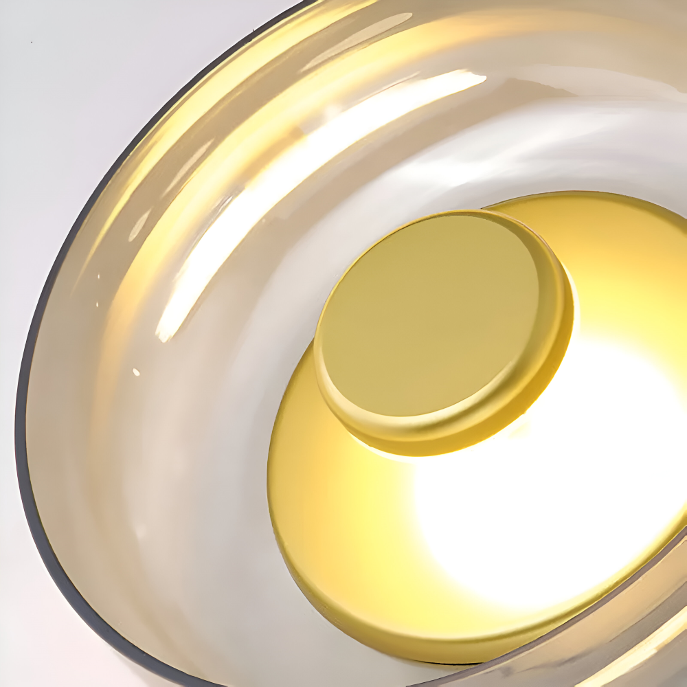 NordBowl – Rund Skandinavisk Vägglampa i Glas & Aluminium | Modern Nordic LED Väggbelysning