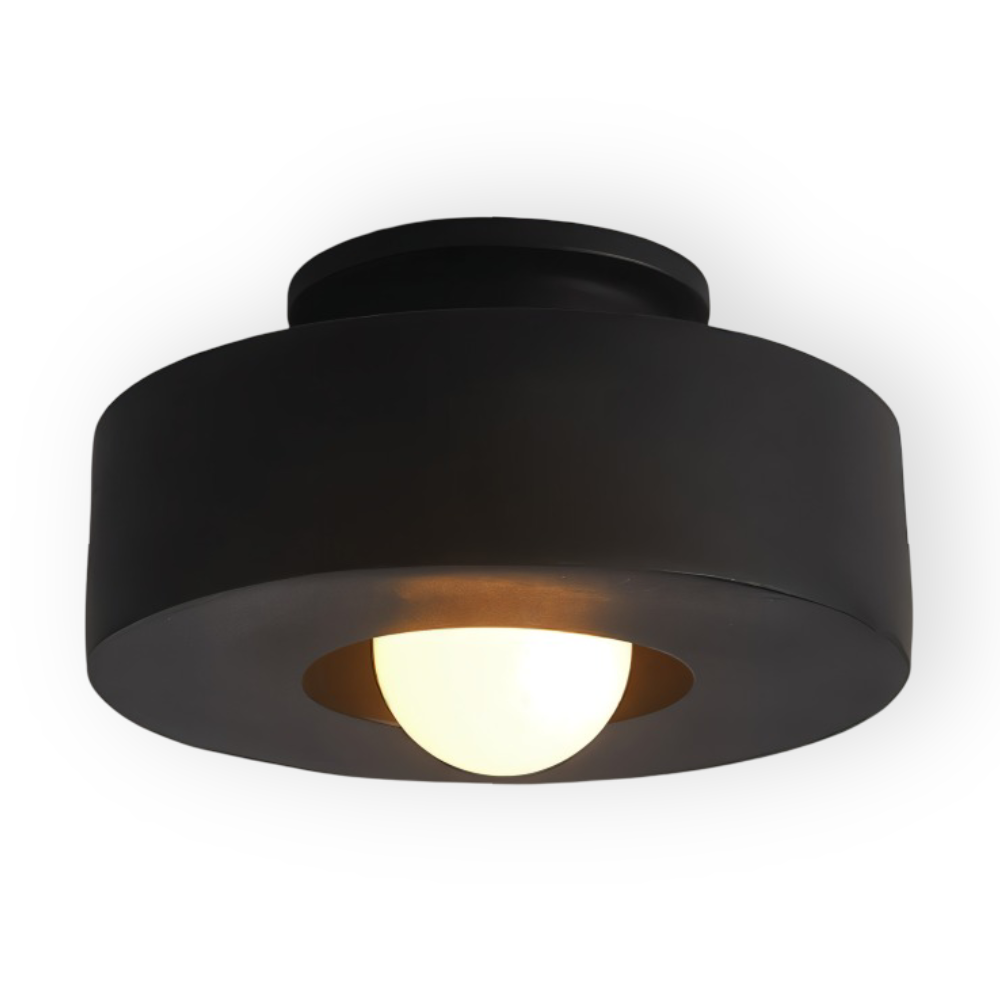 HaloResin – Modern Rund Taklampa i Glas och Konstharz