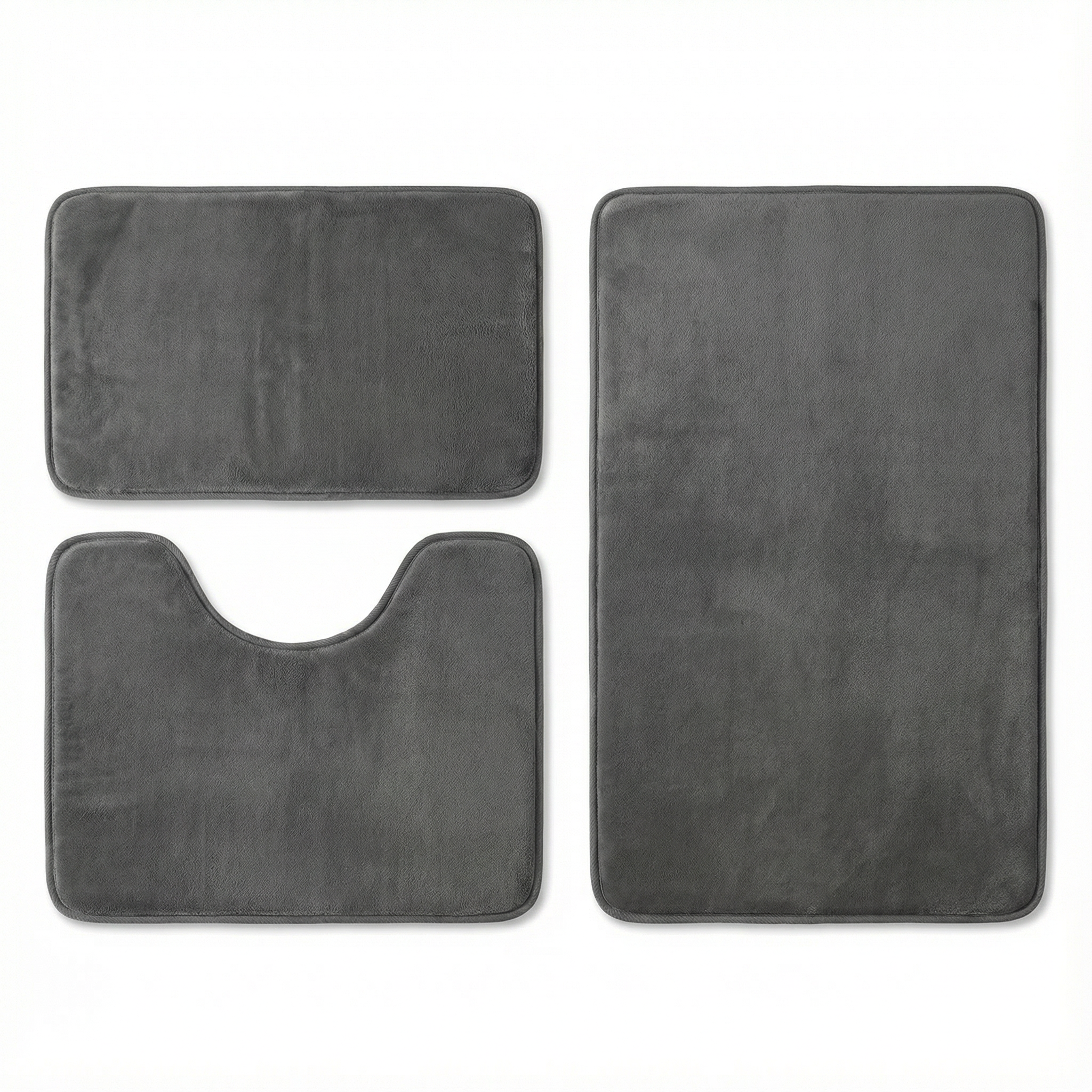 Mjuk badrumsmatta i memory foam 3 delar
