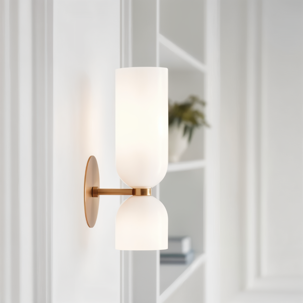 LumoCaps – Modern Glasvägglampa med Up & Down LED-belysning