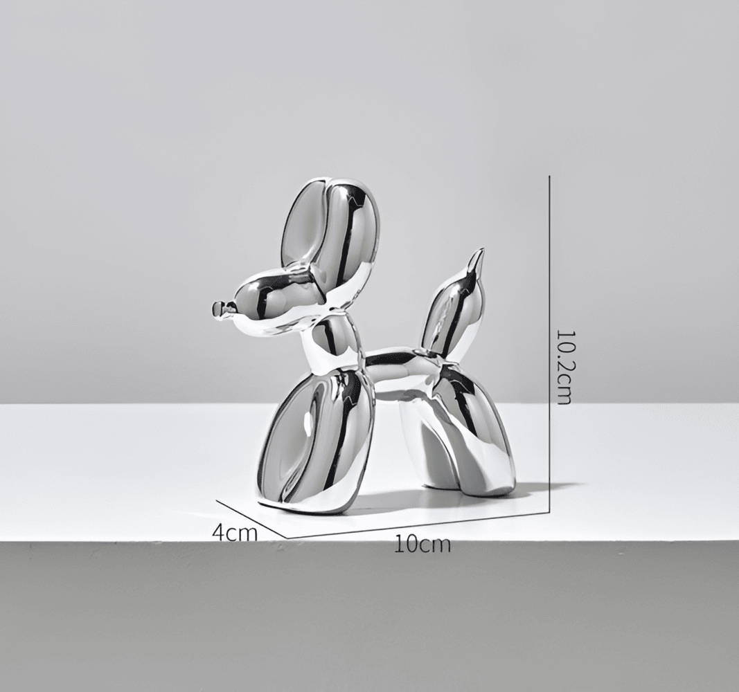 PupLoon Skulptur – Modern Ballonghund i Färgstark Konstdesign