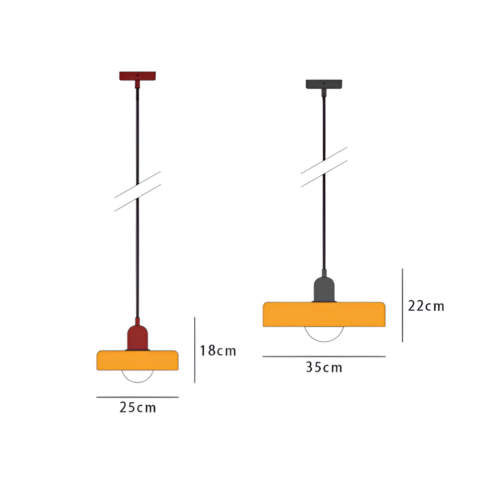 LustraGlow – Justerbar Färgglad Hängande Taklampa i Glas